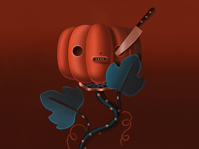 Pumpkin character character design digital halloween happyhalloween illustration plant pumpkin scary vegetable