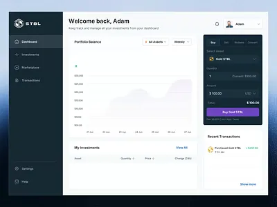 STBL— Web & Mobile App app conversion dashboard design fintech functionality insights investment management navigation performance portfolio saas seamless tracking ui ux ux design web app website