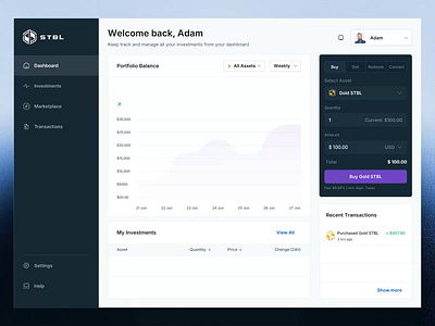 STBL— Web & Mobile App app conversion dashboard design fintech functionality insights investment management navigation performance portfolio saas seamless tracking ui ux ux design web app website