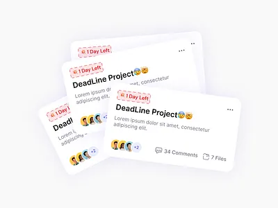 Task Management - Card Design carddesign clean concept dailyui deadline design designinspiration funui interface microinteraction minimal modern productivity projectmanagement taskmanagement ui uidesign ux uxdesignn webapp
