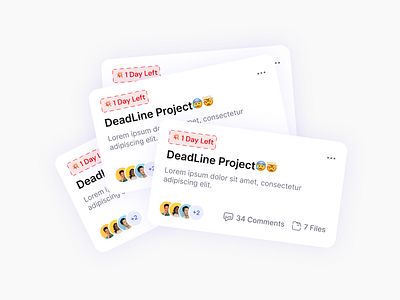 Task Management - Card Design carddesign clean concept dailyui deadline design designinspiration funui interface microinteraction minimal modern productivity projectmanagement taskmanagement ui uidesign ux uxdesignn webapp