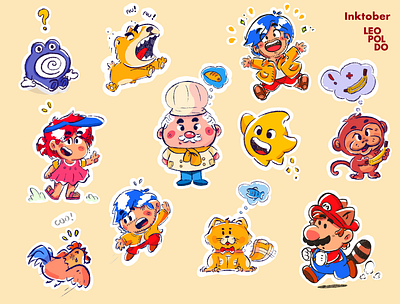 Expressive Character Design & Illustration Stickers 2d art character graphic design illustration stickers