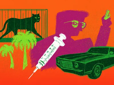 Cartels diversify america cartel central criminal drug gang illustration jaguar latin mafia noir palm trafficking vice