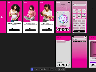 Babygal- reproductive health tracking system app design ui ux