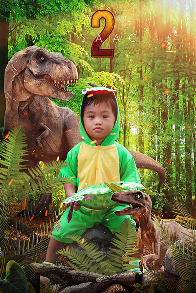 Photoshop banner birthday dinosour graphic design instagram motion graphics photoshop post poster printing