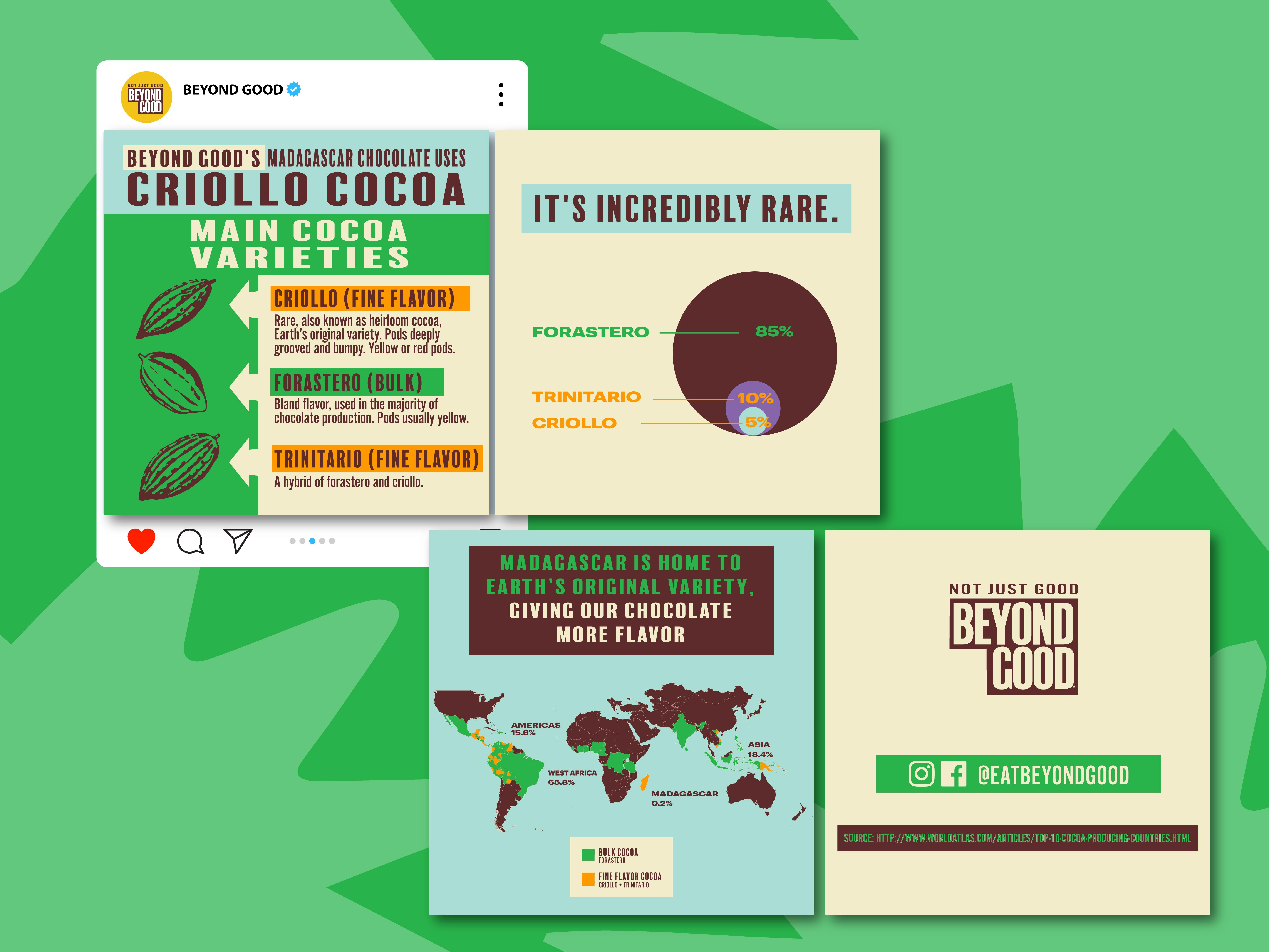 Example of Infographic for Chocolate Brand