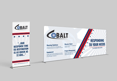 Trade Show Display Suite – Cobalt Equipment 72hourresponse b2bmarketing backdrop banner booth design branding cobaltequipment cool design disasterrelief emergencybrand emergencyservices eventbranding exhibit design governmentcontracting housingequipment projectmanagement rapidresponse simple tradeshowbooth