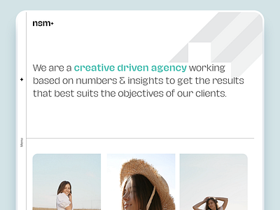 NSM+ website agency website animation home page marketing website product design ui web design