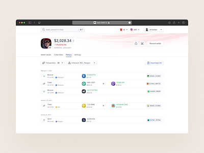 Wallet app crypto crypto app trading trading app trading history transaction transaction history wallet wallet app wallet design wallet ui