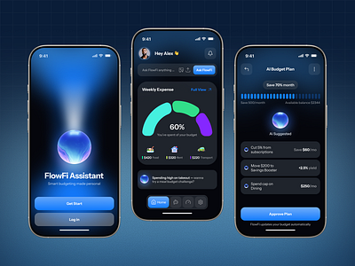 Fintech Budgeting App ai ai finance app design budget app dashboard finance finance app fintech mobile app mobile app design mobile ui ui uiux ux