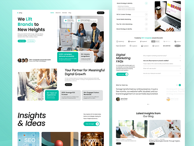 LiftUp – Creative Digital Agency Website ui