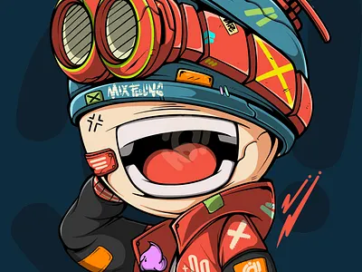 No Drama Just Happy apparel art character cyberpunk design doodle game illustration merchandise nft popart sticker streetart urbanart vector