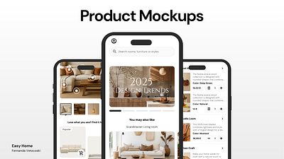 Easy Home: Product Design Case Study ai tool case study design process design thinking figma mobile mobile app product product design ui ui design user experience user interface ux ux design