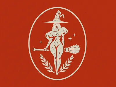Witch beauty branding broom design girl graphic design icon illustration logo logo design magic mystic night sorcery stars vector witch woman