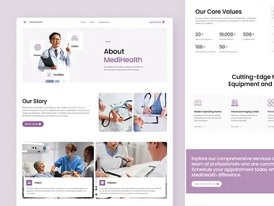 Medihealth About Contact Page - Framer Website about us business website contact digital design framer healthcare hospital medical nocode responsive ui design ui inspiration ui showcase ui trends ui ux ux design web design website design