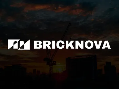 Logo for BRICKNOVA: Unyielding Geometry architecture b2b brand identity branding company logo design construction geometry logo logo design logomark logotype minimalist vector
