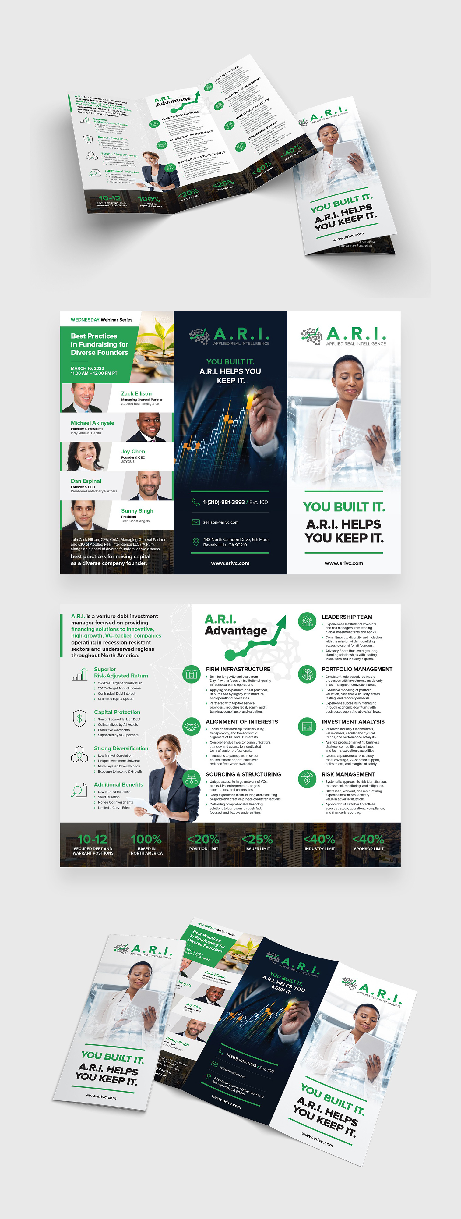 Corporate Brochure Design for A.R.I. branding brochuredesign businessbrochure corporatedesign creativebrochure financialdesign graphic design graphic designer graphicdesign marketingmaterials printdesign professionaldesign trifoldbrochure