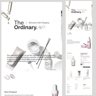 Promotional Landing Page: The Ordinary branding landing landingpage ui web design website