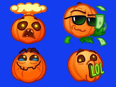 Halloween pumpkin emoji animated animation character emoji halloween illustration motion motion graphics nft pumpkin stickers telegram