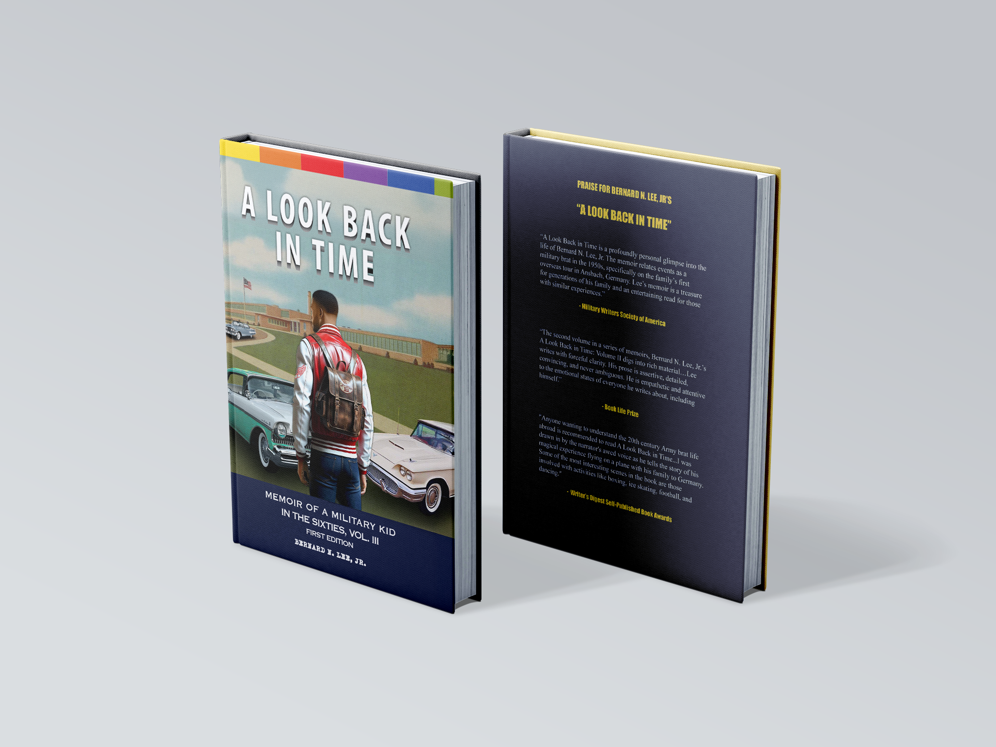 A Look Back In Time Vol. III Book Cover black authors book cover clean design graphic design time typography