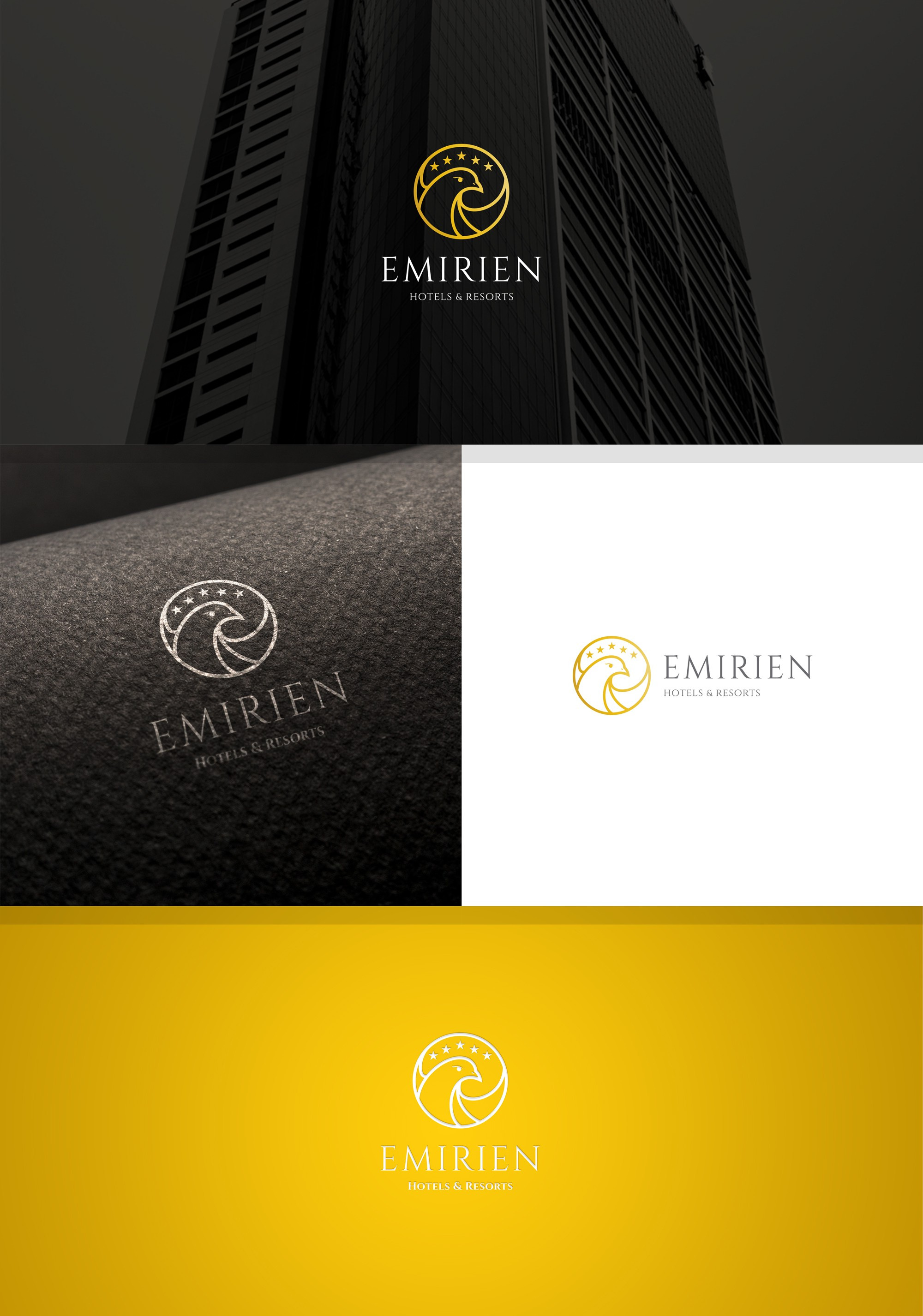 Luxury Logo Design for Emirien Hotels & Resorts branddesign branding creativelogo elegantbranding goldlogo graphic design graphicdesign hospitalitybrand hotelbranding logo logodesign luxurybranding luxurylogo minimallogo modernbranding premiumdesign resortlogo vector