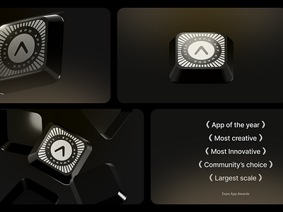 Expo App Awards keyart 3d awards brand categories editorial jury keyboard laurel