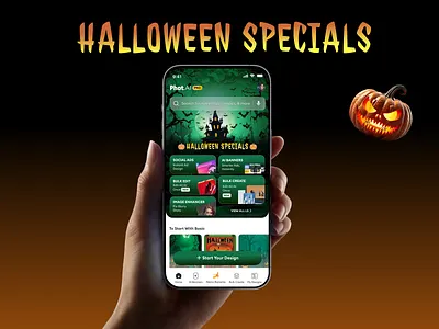 halloween special home page clean ui design graphic design halloween happy home screen homepage scary homepage sharma sumit ui ux