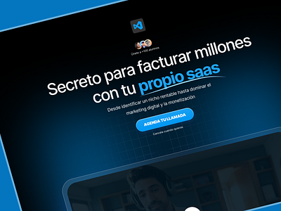 Landing page Saas VSL canva course curso online digital marketing hero hotmart ia landing page landingpage marketing marketing digital onlinecourse saas services students video vsl