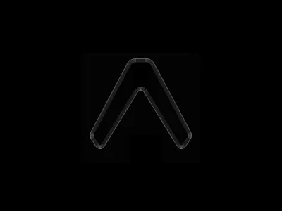 Logo intro animation brand glass intro motion render reveal video wireframe