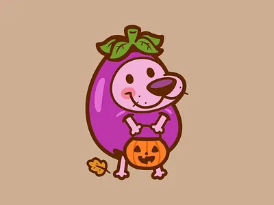 Courage the Cowardly Dog animal animal logo branding cartoon cute cute logo dog logo fanart halloween halloween logo icon identity illustration kids logo logo mascot logo night playful pumpkin terror