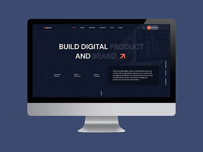 Agency Website (dark website) agency app design app design agency business busne design digital agency ui uxui uxui design web web design web design agency website