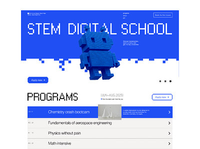 STEM School Landing Page branding design ui ux website