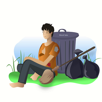 “Silent Corners – A Sleepy Soul” 2d animation art animation calm css animation emotional hand animated lonely loop animation merecalm minimal mood motion design poor man quiet sleepy stillness storytelling svg animation urban life vector art