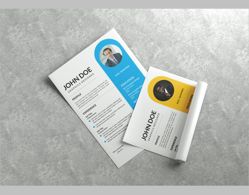 Modern Professional CV Resume Template | Minimalist and Clean De background classy clean resume cover creative employer experience header hiring infographic job letter letterhead personal portfolio professional simple template vitae work