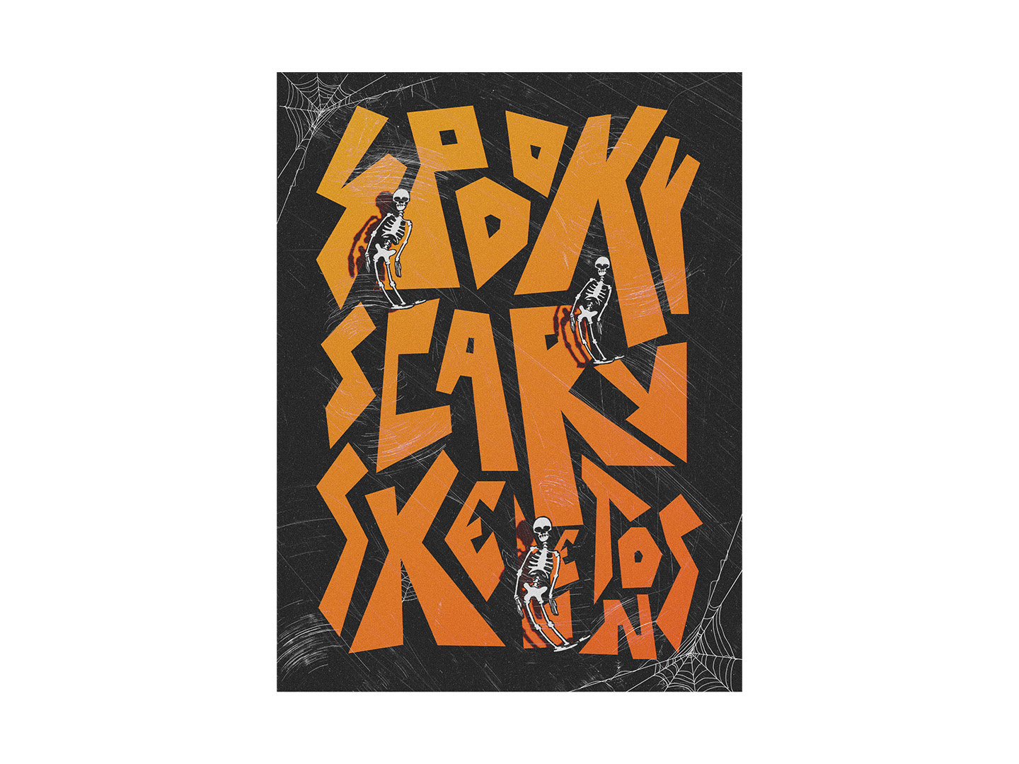 Halloween 2025 🎃💀 halloween halloween 2025 hand lettering illustrator lettering photoshop poster poster design skeletons