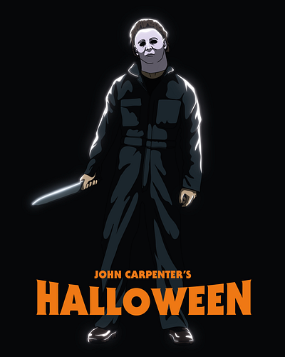 Halloween Movie Poster art carpenter character digital halloween horror illustration illustrator movie poster vector