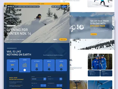 Luxury Ski Resort Website Redesign — Vail Resorts Concept agency booking ui creative studio destination website digital experience figma homepage design hospitality design interface design luxury brand outdoor brand resort website ski resort tourism travel website ui design user experience ux design web design website redesign