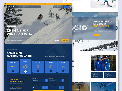 Luxury Ski Resort Website Redesign — Vail Resorts Concept agency booking ui creative studio destination website digital experience figma homepage design hospitality design interface design luxury brand outdoor brand resort website ski resort tourism travel website ui design user experience ux design web design website redesign