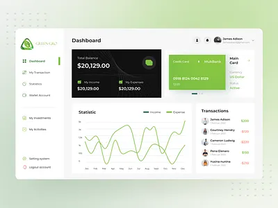 Green go dashboard design