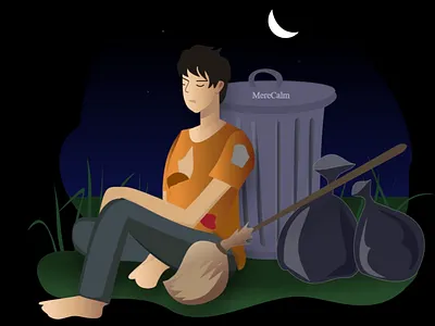 Silent Corners – The Night Watch 2d animation calm css animation emotional hand animated lonely loop animation merecalm minimal motion design night poor man quiet sleep stars stillness storytelling svg animation urban night vector art