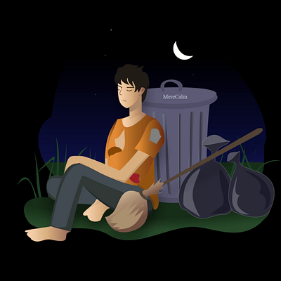 Silent Corners – The Night Watch 2d animation calm css animation emotional hand animated lonely loop animation merecalm minimal motion design night poor man quiet sleep stars stillness storytelling svg animation urban night vector art
