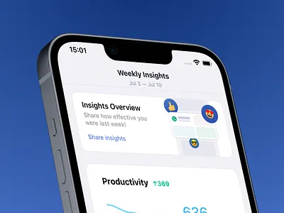 Weekly Insights card graphic design illustration insights minimal prompt sharing week