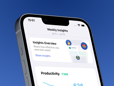 Weekly Insights card graphic design illustration insights minimal prompt sharing week