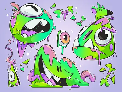 Happy Halloween art bones cartoon character character design concept cute design drawing eyes fun halloween illustration illustrator mascot monster rat spooky trick or treat vector