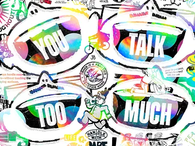 TALK 2 MUCH analog collage design digital flyers gfx graphic design graphics illustration photoshop poster prints zines
