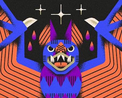 happy halloween 🦇🎃👻🩸 abstract animal bat blue branding dark design flat geometric goth halloween illustration minimal shapes texture textures vector