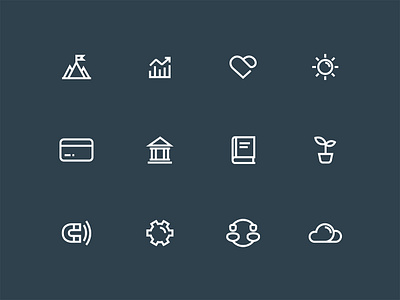 Icons set branding design icon icons set illustration minimal modern simple