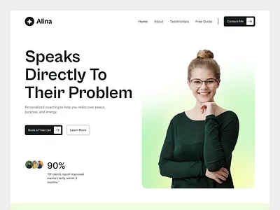 Mental Wellness Coach Website Design coach landing page coach ui coach website design healthcare ui design mental healthcare mental wellness ui personal care ui ui design uiux design user interface ux ux design ux research website design wellness coach ui