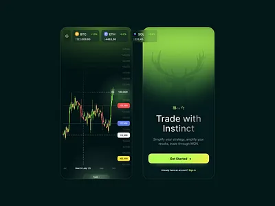 Won Trading application crypto mobile trading trade trade application trading ui