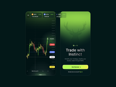 Won Trading application crypto mobile trading trade trade application trading ui